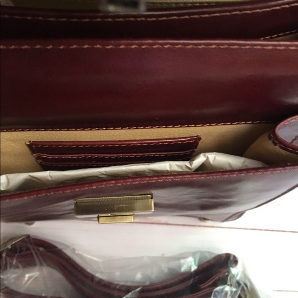 Italian Leather Brown Crossbody Bag Vintage - Picture 3 of 8